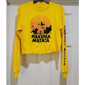 NWOT Junior's "Lion King" Crop Top. Size Medium